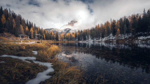 Wallpaper Bridge, Nature, Desktop, Cloud, Mountain, River