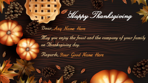 Wallpaper Happy, Thanksgiving, Letter, Wish