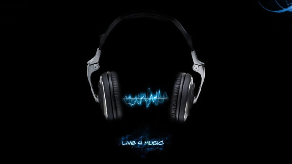 Wallpaper Black, Music, Headphone, Background