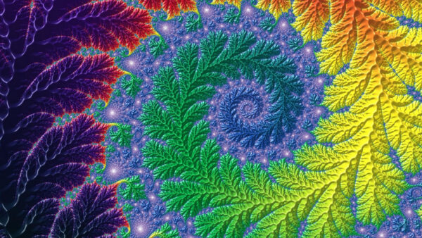 Wallpaper Spiral, Trippy, Patterns, Twisted, Fractal, Multicolored