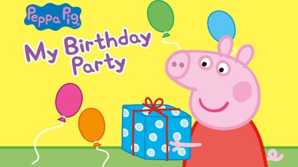 Wallpaper Background, Yellow, Peppa, With, Pig, Hand, Gift, Anime