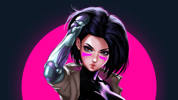 Wallpaper Black, Movies, Battle, Anime, And, Desktop, Background, With, Circle, Rose, Alita, Angel