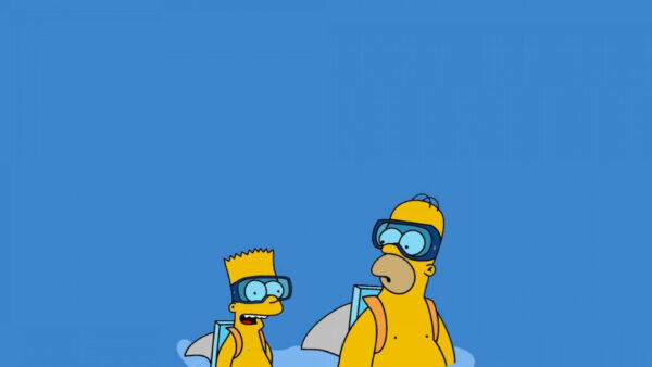 Wallpaper Swimming, Simpson, Desktop, Movies, Mask, Blue, Bart, Background, With