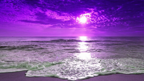 Wallpaper Sunrise, Desktop, Purple, Beach, During