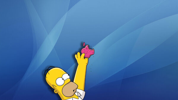 Wallpaper Simpson, Apple, Movies, Desktop, Bart, Background, Blue, With, Hand