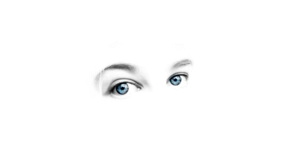 Wallpaper Blue, Desktop, Girl, Eyes, Background, White