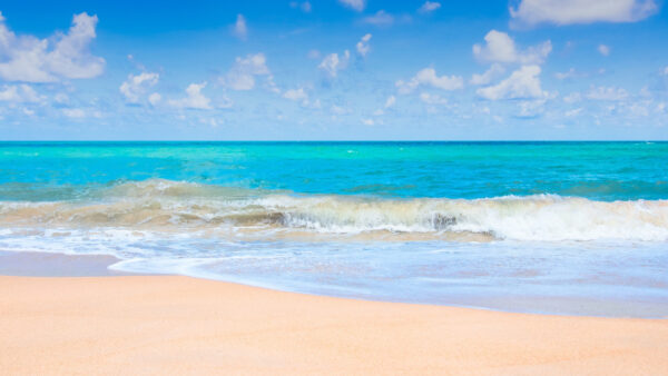 Wallpaper Desktop, Clouds, Background, White, Blue, Sand, Beach, Ocean, Mobile, Waves, Beautiful, Sky