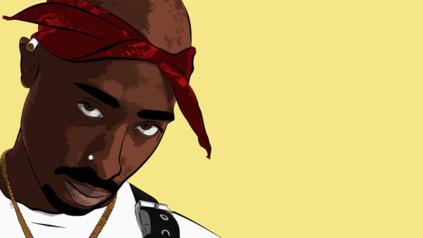 Wallpaper Background, Music, Yellow, Tupac, Painting, 2Pac, Desktop