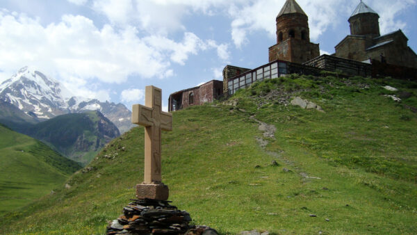 Wallpaper Castle, Cross, Moutain, With, Background, Desktop, Near