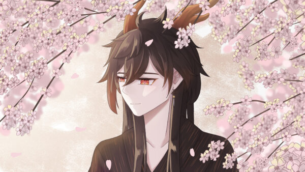 Wallpaper Flowers, Genshin, Background, Impact, Zhongli