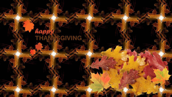 Wallpaper Happy, Word, Desktop, Background, Thanksgiving, Leaves