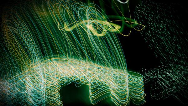 Wallpaper Abstraction, Green, Lines, Abstract, Blue, Glare