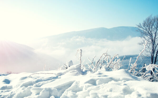 Wallpaper Winter, Mountains, Snow