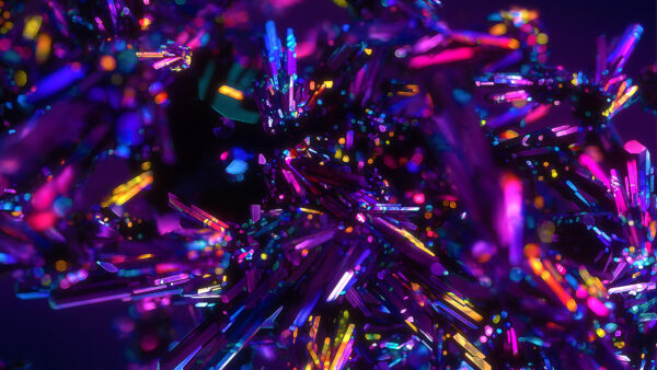 Wallpaper Colorful, Crystals, Abstract