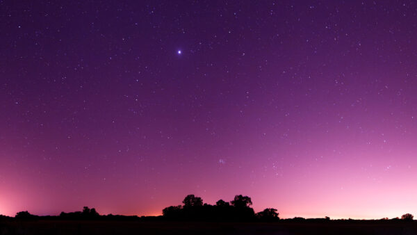 Wallpaper Purple, Stars, Space, Sky, With, Desktop