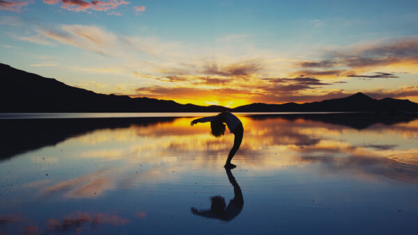 Wallpaper Silhouette, Beach