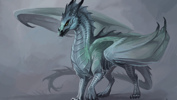 Wallpaper Painting, Fantasy, White, Dreamy, Desktop, Dragon