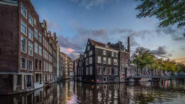 Wallpaper Canal, Building, Netherlands, Mobile, Desktop, Amsterdam, Bridge, Travel, And