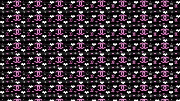 Wallpaper Multiple, Background, Black, Pink, Logo, Desktop, Chanel