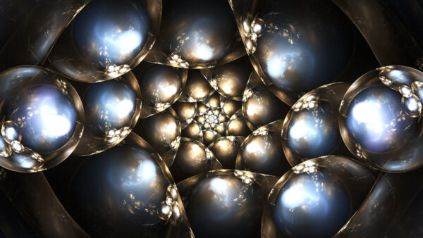 Wallpaper Brown, Abstract, Blue, Fractal, Desktop, Light