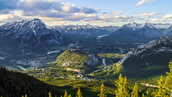 Wallpaper And, Covered, Nature, Green, Trees, Desktop, Aerial, White, Mobile, View, Mountains, Forest