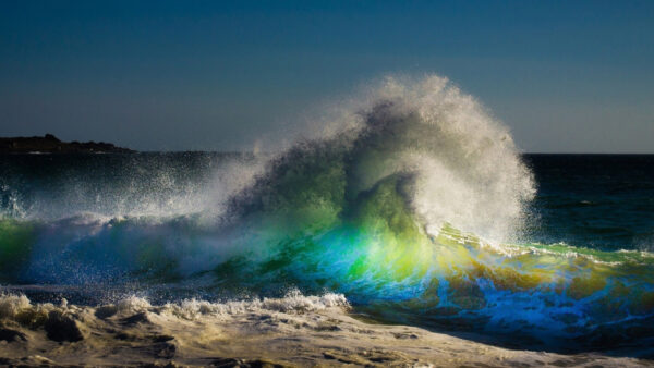 Wallpaper Waves, Nature, Colorful, Under, Blue, Sky