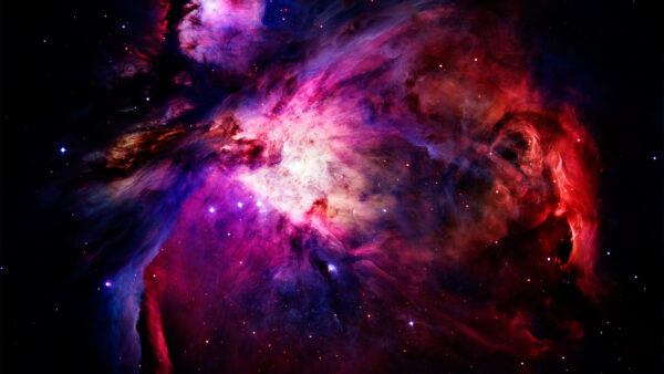 Wallpaper Purple, Stars, Galaxy, Space, Red, Orion, Sky, Nebula, Dark