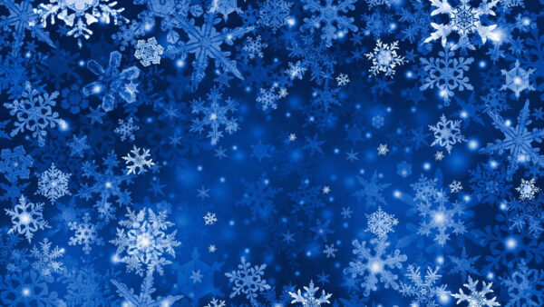 Wallpaper White, Desktop, Mobile, Snowflakes, Glitter, Blue, Shapes