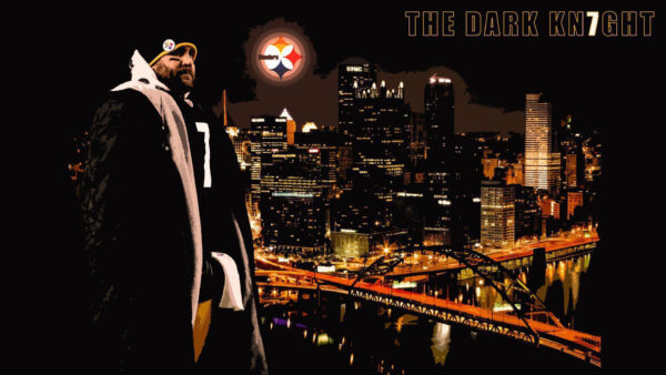 Wallpaper Knight, Desktop, Dark, During, The, Pittsburgh, Steelers, Cityscape