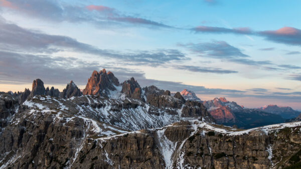 Wallpaper Mountains, Snow, Blue, Nature, Sky, With, Desktop, Under, Mobile, Black, Clouds, Rocks