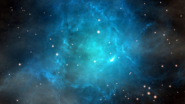 Wallpaper Desktop, Stars, Space, Cyan, Blue, Nebula