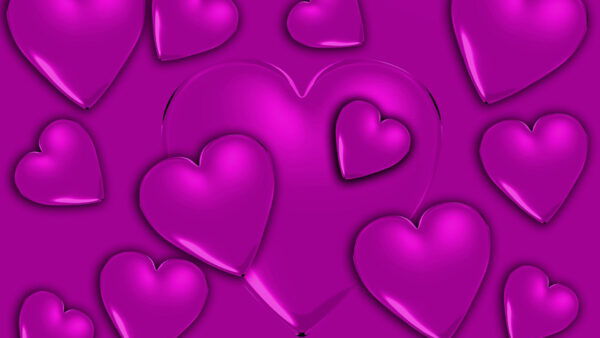 Wallpaper Shapes, Purple, Background, Heart