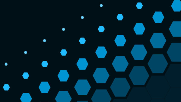 Wallpaper Geometric, Blue, Black, Digital, Background, Hexagons
