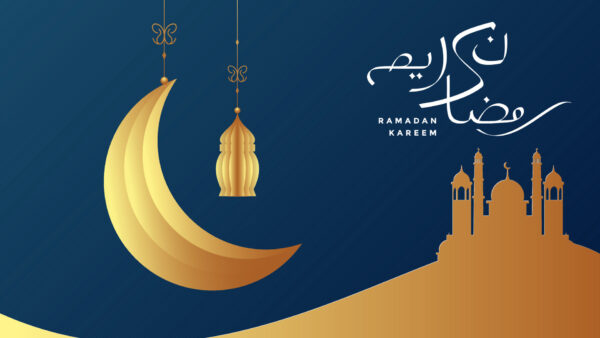 Wallpaper Eid, Mubarak, Moon, Ramadan, Mosque
