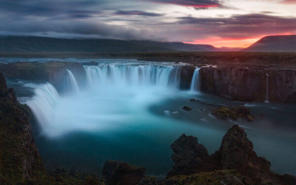 Wallpaper Iceland, Waterfalls, Godafoss