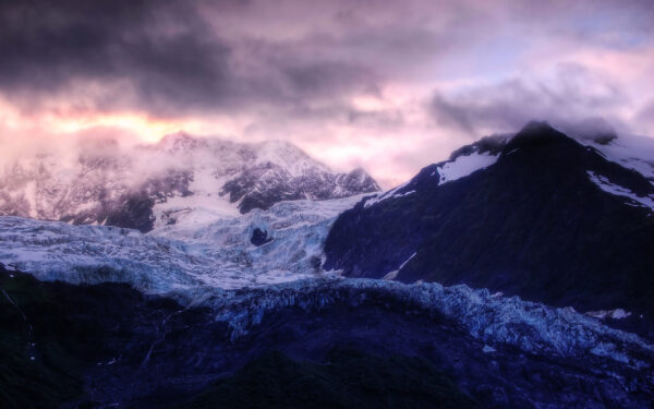 Wallpaper Glacier, Sunrise