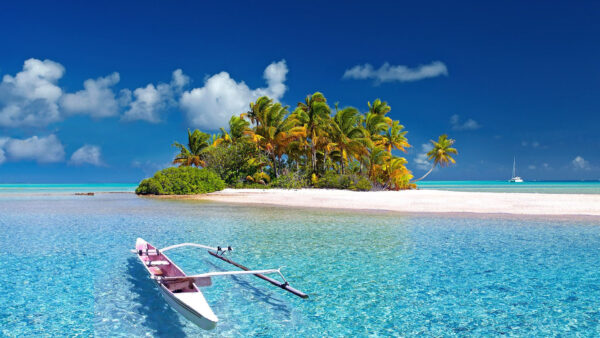 Wallpaper Island, And, Water, Calm, Body, Beach, Desktop, White, Boat