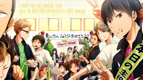 Wallpaper Team, Anime, Desktop, Haikyu, Christmas, Celebration