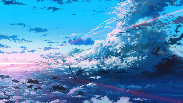 Wallpaper Sky, Dragons, Desktop, Above, Flying, Dreamy, Fantasy