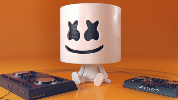 Wallpaper Toy, Background, Desktop, Music, With, Orange, Marshmello, Instrument, Electronic