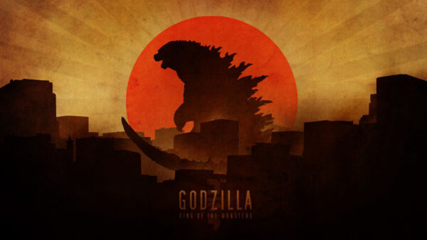 Wallpaper The, Red, Background, Circle, With, Movies, Image, Center, Desktop, Yellow, Godzilla