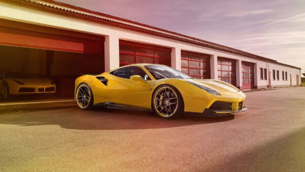 Wallpaper Yellow, GTB, Cars, Sport, Ferrari, Car, 488, Rosso, Novitec