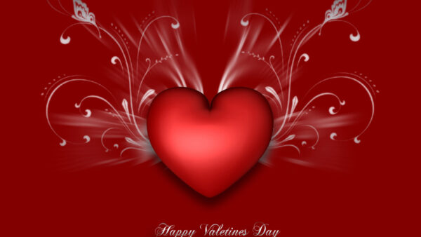 Wallpaper Valentines, Happy, Heart, With, Day, Red