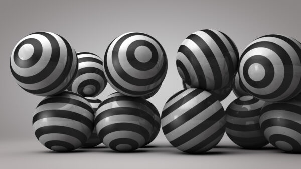 Wallpaper Sphere, Art, Digital, Ball, Black, CGI, Abstract