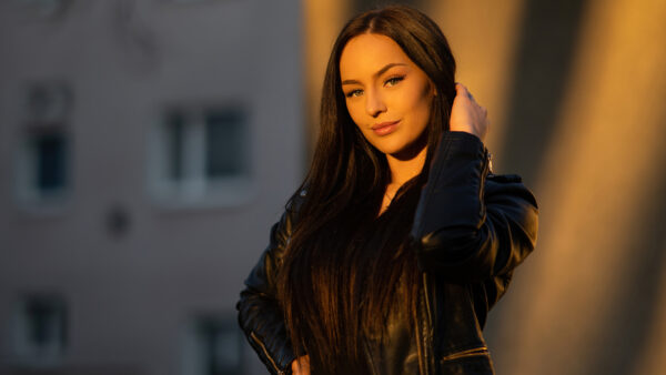 Wallpaper Desktop, Model, Mobile, Standing, Blur, Background, Girls, Wearing, Girl, Black, Dress