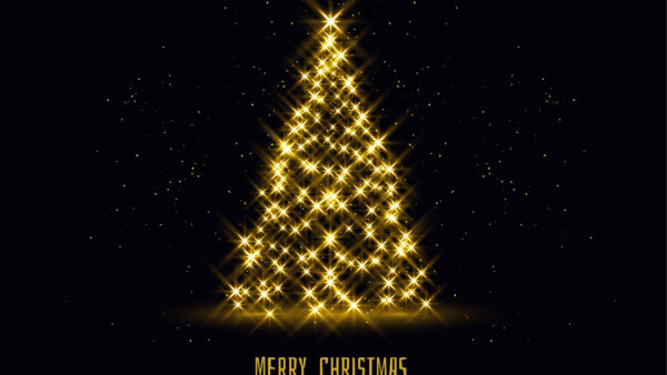 Wallpaper Mobile, Desktop, Background, Christmas, Tree, Black, Lights, Merry