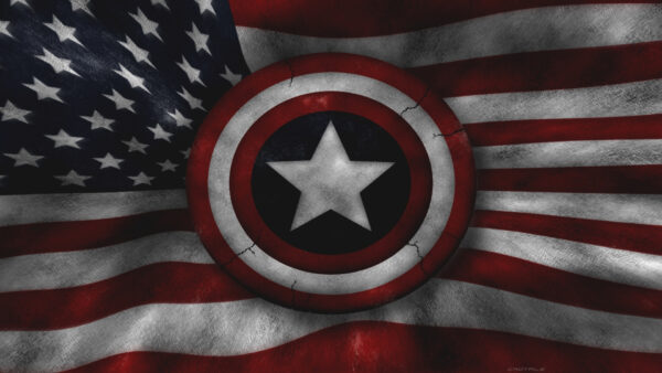 Wallpaper Captain, America, Flag