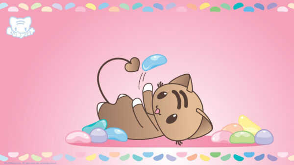 Wallpaper Kawaii, Desktop, Pink, Brown, Background