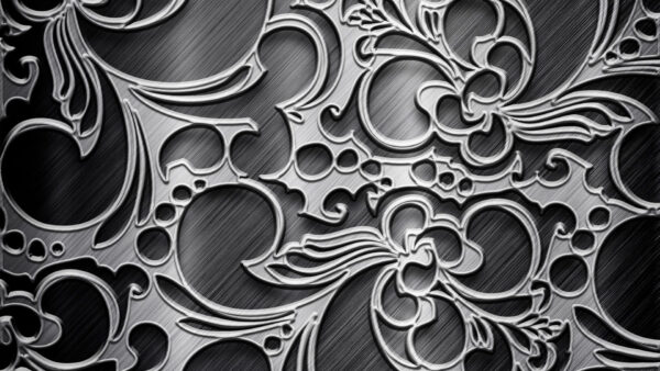 Wallpaper Art, Black, Silver