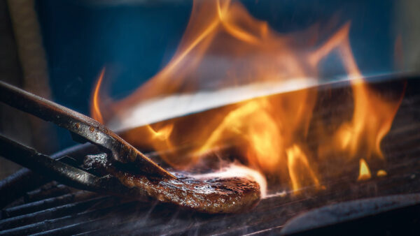 Wallpaper Grill, Steak, Fire